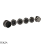 Gessi Ludovica Термостат для душа на 4 потока crystals, внешняя часть 76438-707, black хром Brush