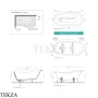 Flaminia Evergreen ванна отдельностоящая на лапах Crystal-Tech 170×80×71 см, белый, ножки белые, глянец
