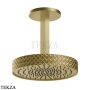 Gessi Pelle Tresse Верхняя лейка с потолочным кронштейном D30,5 см, 78150-727, Brushed Brass PVD