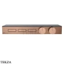 Gessi HI-FI Термостатический смеситель с полочкой, на 3 потока, внешняя часть 63024-030, медь глянец