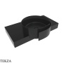 Flaminia Roll раковина полувстраиваемая 44×44×17 см, чёрный Carbone матовый