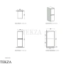 Flaminia Cubika модуль хранения напольный 25×37×78,5 см, 2 ящика, орех Noce Greca