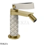 Gessi Pelle Laccetto Смеситель для биде, с донным клапаном Stop&Go, 78467-435, Crème/Brass Br. PVD