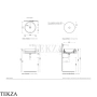 Flaminia Twin Set 42 раковина врезная сверху 42,5×42,5 см, белый глянец