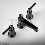 Gessi VENTI20 Смеситель для раковины на 3 отв. длинный, внешняя часть 65090-030, Copper глянец