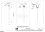 Gessi Goccia Излив для раковины потолочный под размер 33799-708, Copper Br. PVD