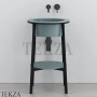 CIELO CATINO TONDO Консоль с керамической раковиной, Polvere-черный