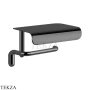Gessi Goccia Бумагодержатель с крышкой-полкой 38049-706, Black Metal PVD