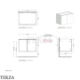 Flaminia Cubika тумба под раковину подвесная 70×50×50 см, 2 дверцы, орех Noce Greca
