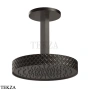 Gessi Pelle Tresse Верхняя лейка D30,5 см с потолочным кронштейном под размер, 78152-707, Black Metal Brushed PVD