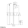 FIMA Carlo Frattini SNAP Смеситель для раковины напольный, внешняя часть F3111/PNHS, Brushed Champagne