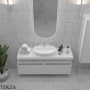 ARMADI ART FLAT Тумба-ящик под столешницу с двумя ящиками 897-140-W, белый, глянец
