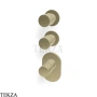 FIMA Carlo Frattini Slide Термостат для душа, 2 потока, внешняя часть F5823X2HS, шампань Brushed