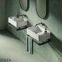 ArtCeram Brooklyn раковина подвесная и накладная The.Saniglaze с боковым сухим отсеком BNL003 01 34, белый глянец