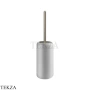 Gessi Goccia Ершик напольный, белая керамика 38043-149, Finox Brushed Nickel
