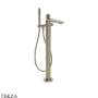 Gessi Perle Смеситель для ванны напольный, внешняя часть 74629-149, нерж. сталь Brush / никель Brushed