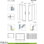 Radaway Idea 8 DWJ Душевая дверь 57 см, левая, 10330570-01-01L, хром глянец