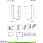 Radaway Nes DWJS Душевая дверь 120 см, левая L, 10038120-01-01L, хром глянец