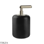 Gessi Goccia Дозатор для жидкого мыла, черная керамика 38038-149, Finox Brushed Nickel