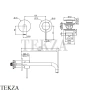 FIMA Carlo Frattini Spillo UP Смеситель для раковины 200, внешняя часть F3051WLX9SN, Brushed nickel
