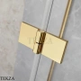 Radaway Essenza 8 SL PND II Шторка на ванну распашная с неподвижным сегментом 140 см, открывание направо, 10500140-09-01R, золото глянец