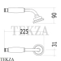 Devon&Devon Austin Ручная лейка однорежимная, керамика UTCI431CR, хром глянец