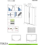 Radaway Furo DWD Душевая дверь 38,8 см, 10108388-93-01, брашированная медь