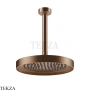 Gessi Incastri Верхняя лейка D25 с потолочным кронштейном 63050-708, медь Brushed