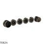 Gessi Perle Термостат для душа на 4 потока, внешняя часть 74136-707, black хром Brush