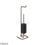 Gessi Goccia Стойка с держателем для туалетной бумаги и ершиком 38068-761, Coffee Bronze Br. PVD