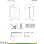 Radaway Nes PND II Шторка на ванну двустворчатая 130 см, левая L, 10009130-99-01L, брашированное золото