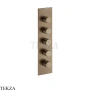 Gessi Incastri Термостат для душа 4 потока, внешняя часть 75318-761, бронза Coffee
