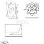 TECEspring Pro Унитаз подвесной без ободка, Tornado S710001, белый глянец