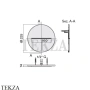 Bossini  APICE Каскад скрытого монтажа круглый E89610.094, никель Brushed