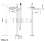 Boheme Stick Смеситель для ванны напольный, комплект Stick 129-BB.2 Black TOUCH Black
