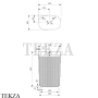 NT Bathroom NT701 Раковина напольная слив в стену, из литого камня Solid Surface, белый матовый