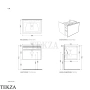 Flaminia Bloom тумба подвесная Cubika без раковины 70×50×50 см, 1 ящик, белый матовый