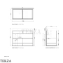 Flaminia Denver консоль напольная 103,5×51×75 см, с двумя ящиками для раковины APPlight 10551, белый матовый