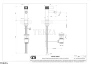 Gessi INCISO Смеситель для биде, с донным клапаном 58007-716, Gold Br. PVD