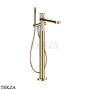 Gessi Pelle Tresse Смеситель для ванны напольный, с гарнитуром, 78228-434, Crème/ Brass PVD
