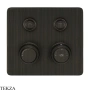 Gessi VENTI20 Термостатический смеситель на 2 потока, внешняя часть 65232-187, Aged Bronze