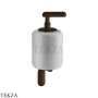Gessi Goccia Дозатор для жидкого мыла, белая керамика 38013-845, Dark Bronze