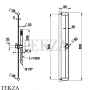 Gessi 316 SHOWER Душевой гарнитур, лейка стержень 54044-239, Steel Brushed