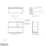 Flaminia Cubika тумба под раковину напольная 105×37×78,5 см, 2 ящика, орех Noce Greca