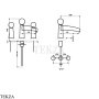 Gessi Perle Излив для раковины потолочный, под размер 74199-761, бронза Coffee