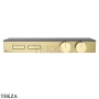 Gessi HI-FI Термостатический смеситель с полочкой, на 2 потока, внешняя часть 63022-710, шампань глянец