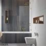 Radaway Essenza Pro PNJ II Шторка на ванну одностворчатая неподвижная 60 см, 10101060-99-01, брашированное золото