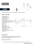 Gessi Perle Смеситель для биде с донным клапаном 74467-761, бронза Coffee