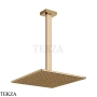 Gessi Rettangolo shower Верхний душ с потолочным кронштейном под размер 15199-735, Warm Bronze PVD