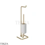 Gessi Goccia Стойка с держателем для туалетной бумаги и ершиком 38067-726, Warm Bronze Br. PVD